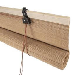 SPETLEK 80X150Cm Bamboo Door Curtain Roller Blinds in Brown - Size: 1 - thumbnail 1