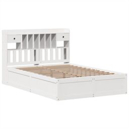 Berkfield Home Bed Frame without Mattress White 140x200 cm Solid Wood Pine - thumbnail 3
