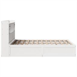 Berkfield Home Bed Frame without Mattress White 140x200 cm Solid Wood Pine - thumbnail 6