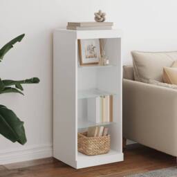 Berkfield Home Sideboard with LED Lights White 41x37x100 cm - Size: 41 x 37 x 100 cm - thumbnail 2