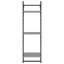 Berkfield Home Beautiful 3-Tier Wall Shelves with Bars 2 pcs Grey Sonoma 30x25x100 cm - Size: 30 x 25 x 100 cm - thumbnail 5