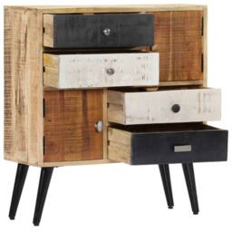 Berkfield Home Sideboard 70x30x78 cm Solid Mango Wood in Brown - Size: 70 x 30 x 78 cm - thumbnail 4