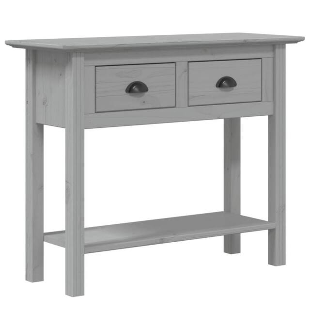 Berkfield Home Console Table BODO Grey 90x34.5x73 cm Solid Wood Pine - image 1