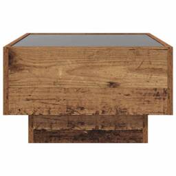 Berkfield Home Decorative Coffee Table Old wood 50 x 50 x 30 cm Engineered wood in Brown - thumbnail 7
