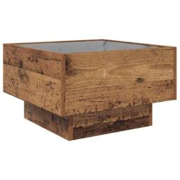 Berkfield Home Decorative Coffee Table Old wood 50 x 50 x 30 cm Engineered wood in Brown - thumbnail 6