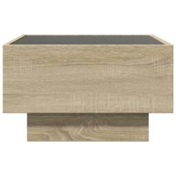Berkfield Home Decorative Coffee Table with LED Sonoma Oak 50x50x30 cm Engineere in Light Tan - Size: 50 x 50 x 30 cm - thumbnail 7
