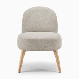 FurnitureboxUK Minnie Fabric Accent Chair in Beige - thumbnail 4