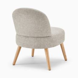 FurnitureboxUK Minnie Fabric Accent Chair in Beige - thumbnail 5