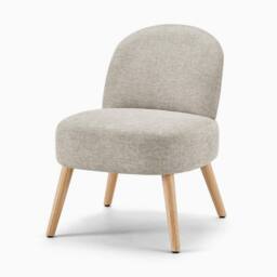 FurnitureboxUK Minnie Fabric Accent Chair in Beige - thumbnail 3