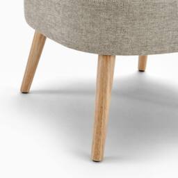 FurnitureboxUK Minnie Fabric Accent Chair in Beige - thumbnail 8