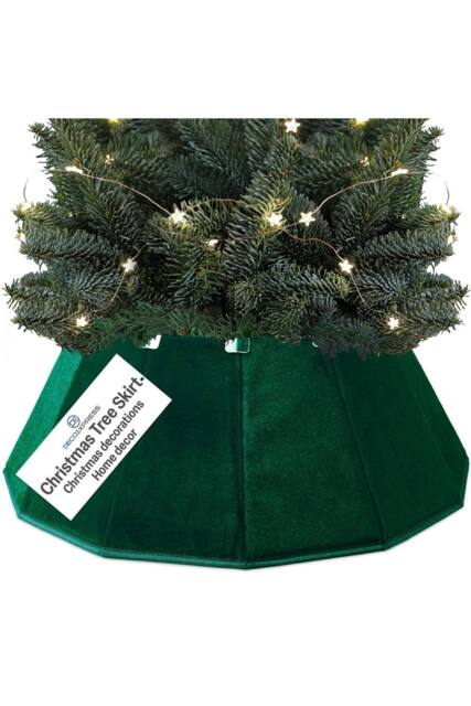 Deco Express Christmas Tree Skirt Green Xmas Décor Decoration - image 1