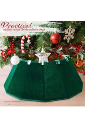 Deco Express Christmas Tree Skirt Green Xmas Décor Decoration - thumbnail 3