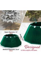 Deco Express Christmas Tree Skirt Green Xmas Décor Decoration - thumbnail 2