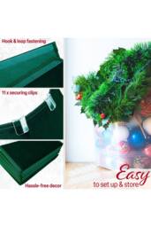 Deco Express Christmas Tree Skirt Green Xmas Décor Decoration - thumbnail 4