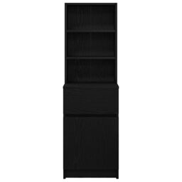 Berkfield Home Bedside Cabinet Black 39x35x125 cm Engineered Wood - Size: 39 x 35 x 125 cm - thumbnail 6