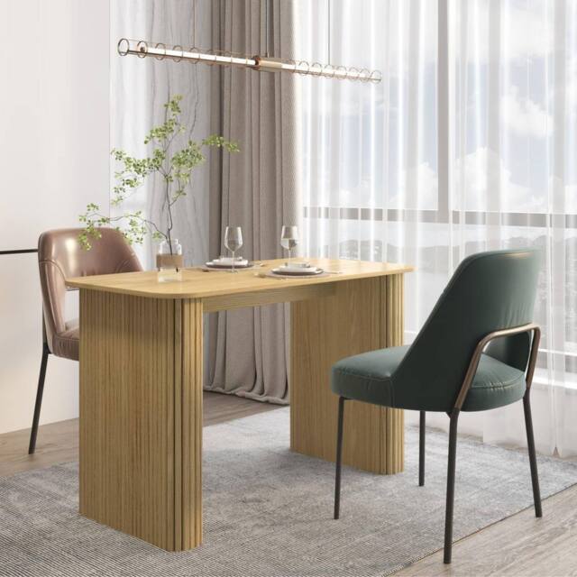 Home Source Monroe Standing Desk Computer Office Table Workstation Modern Design in Brown - image 1