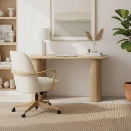 Home Source Monroe Standing Desk Computer Office Table Workstation Modern Design in Brown - thumbnail 5