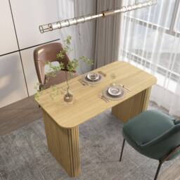 Home Source Monroe Standing Desk Computer Office Table Workstation Modern Design in Brown - thumbnail 2
