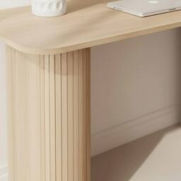 Home Source Monroe Standing Desk Computer Office Table Workstation Modern Design in Brown - thumbnail 4
