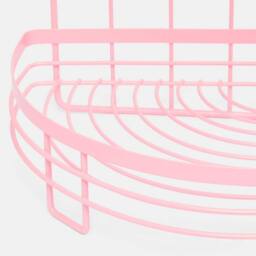 OHS 3 Tier Shower Caddy Freestanding Bathroom Corner Shelf Organiser in Pink - thumbnail 3