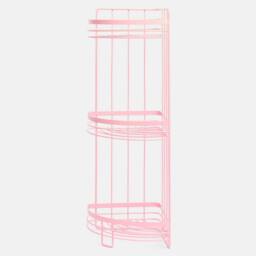 OHS 3 Tier Shower Caddy Freestanding Bathroom Corner Shelf Organiser in Pink - thumbnail 2