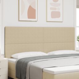 Headboard Plain Design Light Green Grey 200 cm Corduroy Fabric - thumbnail 1