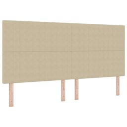 Headboard Plain Design Light Green Grey 200 cm Corduroy Fabric - thumbnail 3
