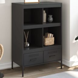 Berkfield Home Highboard Black 68x39x101.5 cm Steel