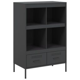 Berkfield Home Highboard Black 68x39x101.5 cm Steel - thumbnail 2