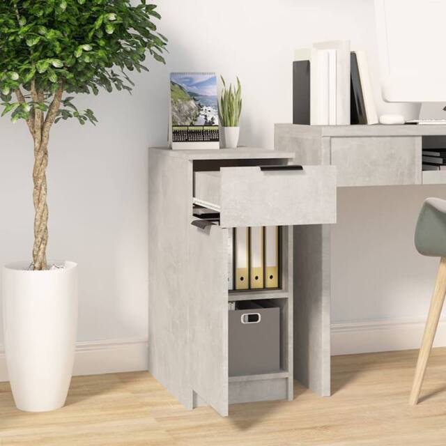 Berkfield Home Decorative Desk Cabinet Concrete Grey 33.5x50x75 cm Engineered Wood - image 1