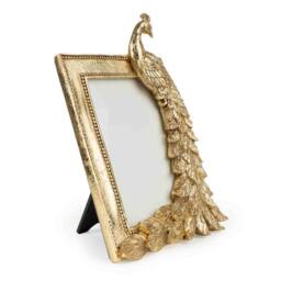 "Madison & Mayfair Antique Gold Peacock Photo Frame 4x6""" - thumbnail 2