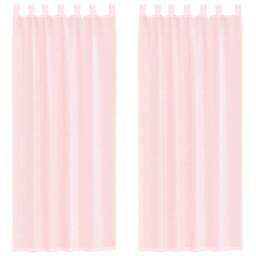 Berkfield Home Voile Curtains with Rod Pockets 2 pcs Light Pink - thumbnail 1