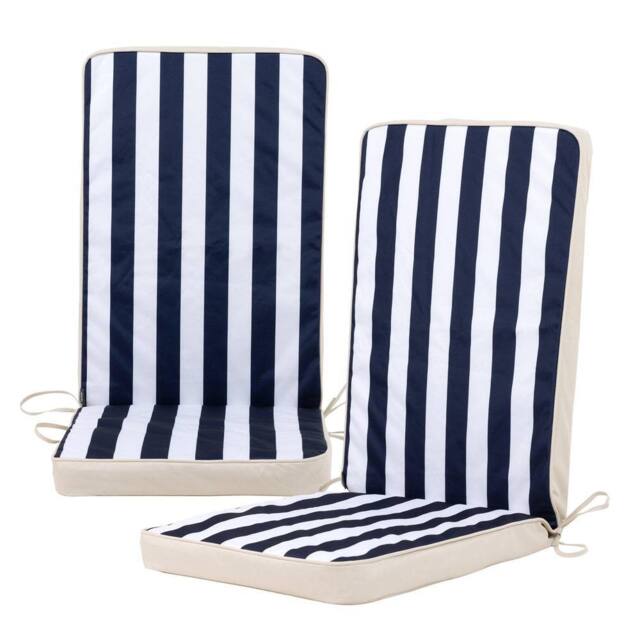icon Outdoor High Back Seat Cushion Set of 2 in Navy - image 1