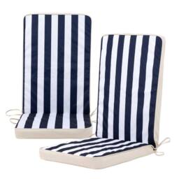 icon Outdoor High Back Seat Cushion Set of 2 in Navy - thumbnail 1
