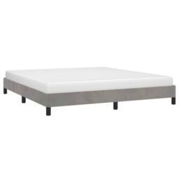 Berkfield Home Bed Frame Light Grey 180x200 cm Super King Velvet - thumbnail 3