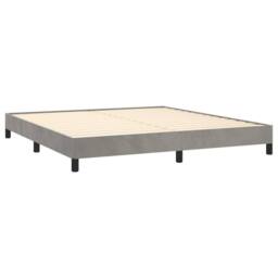 Berkfield Home Bed Frame Light Grey 180x200 cm Super King Velvet - thumbnail 4
