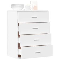 Berkfield Home Sideboard White 60x39x80 cm Engineered Wood - Size: 60 x 39 x 80 cm - thumbnail 4