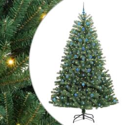 Berkfield Home Artificial Hinged Christmas Tree Green 240 cm PVC & Metal - thumbnail 2