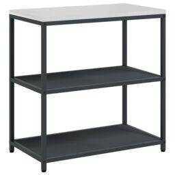 Berkfield Home with Shelf with Storage with Door Adjustable 2 pcs Anthracite Cold-rolled steel - thumbnail 5