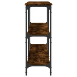 Berkfield Home Console Table Smoked Oak 200x29x75 cm Engineered Wood in Brown - Size: 200 x 29 x 75 cm - thumbnail 5