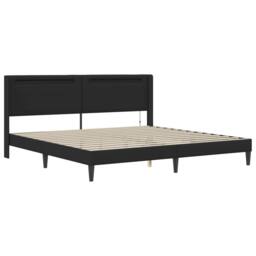 Berkfield Home Bed Frame with LED Strip Lights Black 180 x 200 cm Faux Leather - thumbnail 6