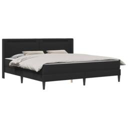 Berkfield Home Bed Frame with LED Strip Lights Black 180 x 200 cm Faux Leather - thumbnail 3