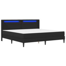 Berkfield Home Bed Frame with LED Strip Lights Black 180 x 200 cm Faux Leather - thumbnail 5