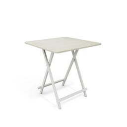 Living and Home 5pcs Folding Table and 4 Chairs Set Indoor Outdoor Bistro Kitchen Dining Set Furniture in White - thumbnail 6