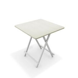 Living and Home 5pcs Folding Table and 4 Chairs Set Indoor Outdoor Bistro Kitchen Dining Set Furniture in White - thumbnail 5