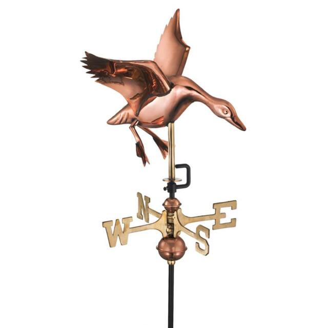 Good Directions Cottage Landing Duck Weathervane - Quality Wind Vane H63xW30xL40cm in Copper - image 1