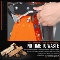 Superhandy Portable Electric Log Splitter 6 Ton Ram System 9.6A 2200W in Orange - thumbnail 4