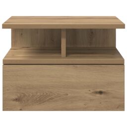 Berkfield Home Floating Nightstands 2 pcs Artisan Oak 40x31x27 cm Engineered Wood in Beige - Size: 40 x 31 x 27 cm - thumbnail 6
