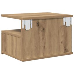 Berkfield Home Floating Nightstands 2 pcs Artisan Oak 40x31x27 cm Engineered Wood in Beige - Size: 40 x 31 x 27 cm - thumbnail 8