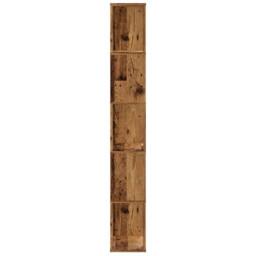 Berkfield Home Decorative Bookcase 5-Tier Old Wood 45x23.5x162.5 cm Engineered Wood in Brown - thumbnail 4